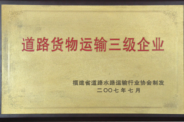 道路貨物運(yùn)輸三級(jí)企業(yè)